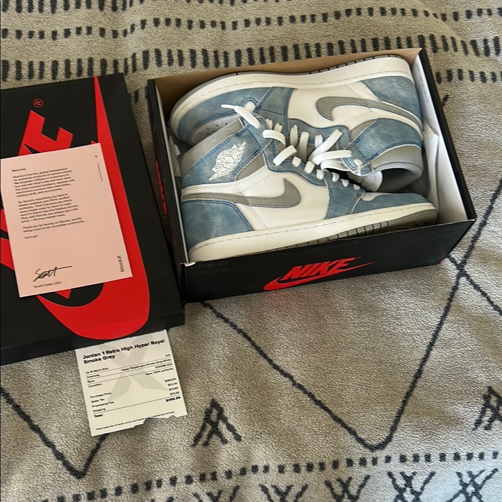 Hyper Royal Nike Air Jordan 1 High OG 555088-402 Lost Travis UNC Union BRED